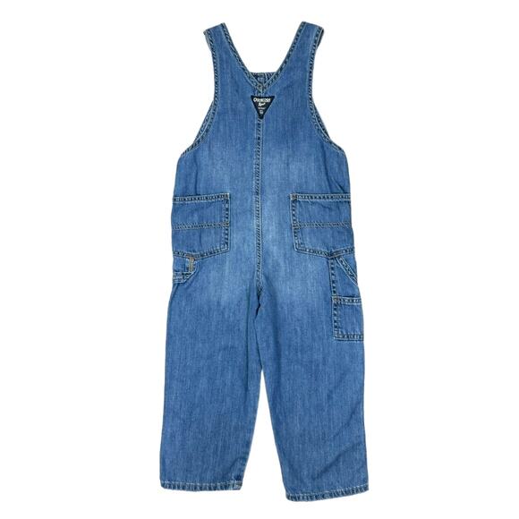 OshKosh B'gosh Unisex Toddler Classic 100% Cotton Denim Jean Pant Overalls - Picture 2 of 6